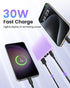 10000mAh Mini Power Bank - Portable Charger with USB C Input/Output, Smart LED Display, 30W Fast Charging for iPhone,