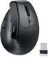 ECHTPower Ergonomic Vertical Mouse, Wireless Rechargeable Mouse with LED Display, 7-Level Adjustable DPI