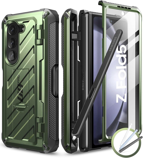 SUPCASE Galaxy Z Fold 5 Case - Unicorn Beetle Pro, Built-in Screen Protector & Stand, Military-Grade Protection
