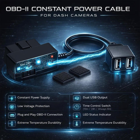 010-12530-23 46 47 56 57 66W 67W 2 24/7 for Garmin Dash Cam Constant Power Cable,OBD-II Constant Power Cable Compatible