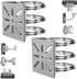 2pcs Universal Wall Mounting Bracket with 6 Loops, Stainless Steel Vertical Pole Mount Adapter for CCTV Security Camera