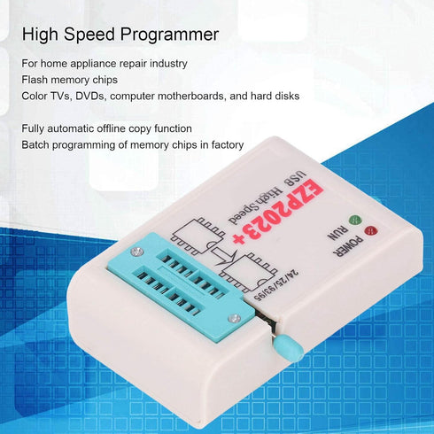 EZP2023 High Speed USB Programmer, USB EEPROM Flash Programmer for 24 25 93 BIOS 25T80 Burn Offline Copy