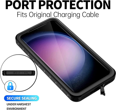 BEASTEK Waterproof Galaxy S23 PLUS Case, Shockproof Dustproof IP68 Underwater, Full Body Anti-Scratch Cover (Clear)