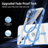 Magnetic iPhone SE 3rd/2nd Gen Case, Blue, Soft TPU Clear Anti-Yellowing Anti-Scratch Slim Fit Shockproof Transparent