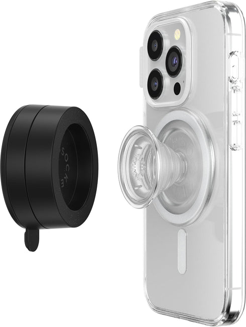 PopSockets Magnetic Suction Phone Mount - Metallic Black