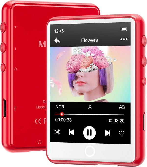 MECHEN 128GB MP3 Player Bluetooth 5.3 with 2.4" Full Touch Screen Portable Digital