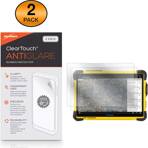 BoxWave Screen Protector for Trimble T10 - ClearTouch Anti-Glare (2-Pack), Anti-Fingerprint Matte Film Skin
