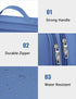 MATEIN Electronics Organizer Bag, Double Layers Tech Organizer with Handle for Cable, Charger, Phone, Ipad Mini, Blue