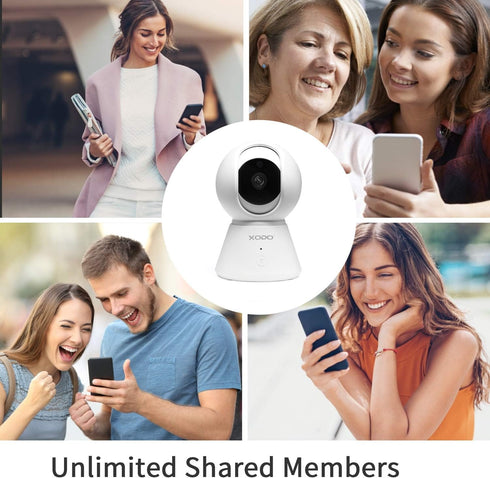 XODO Wireless Security Camera, E6 IP 1080P HD Indoor WiFi Camera for Home Security, Baby Monitor, Night Vision