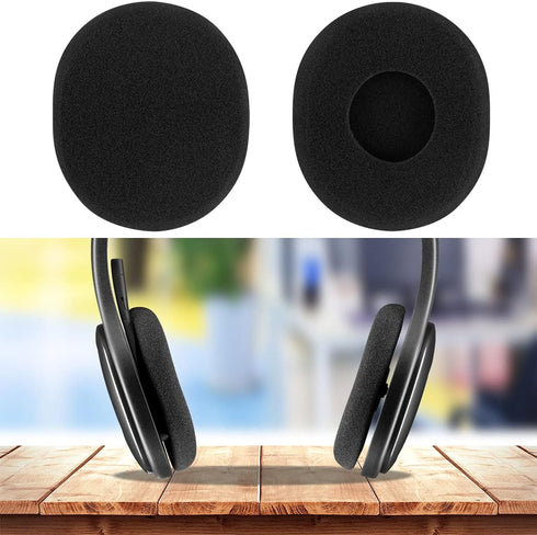 Geekria QuickFit Foam Replacement Ear Pads for Logitech H800 Headphones, Black Ear Cushions, Earpads, Repair Parts