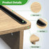 Zimilar Large Oak Dual Monitor Stand Riser with Adjustable Length and Angle, Wood Monitor Stand for 2 Monitors with