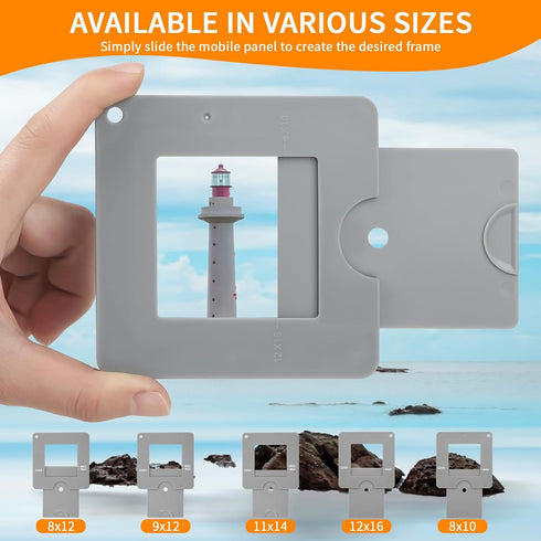 LiuLiXia 2Pcs View Finder, view finder with Color Isolation, View Catcher with Sliding Mechanism for Photography