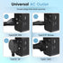 Travel Adapter, Universal All in One AC Power Plug Adapter with USB-C and USB-A Charging Ports for USA EU UK AUS