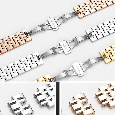 Gheper Stainless Steel Watchband Compatible with Plaud NotePin AI Voice Recorder Metal Protective Bezel Frame Case