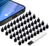 Dust Plugs (50 Pack) Flat Design Compatible with iPhone 14, 13, 12, 11, X, 8, 7, Plus, Pro, Max