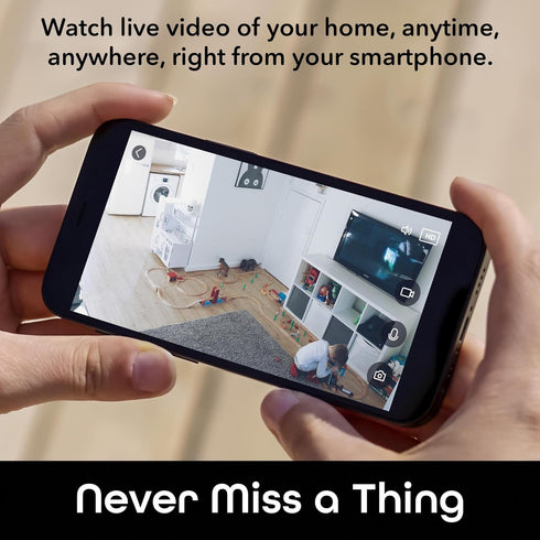 Geeni Glimpse Indoor Home Security Camera - 1080p Video Wireless WiFi, 2-Way Audio, Motion Alert Phone App (White)