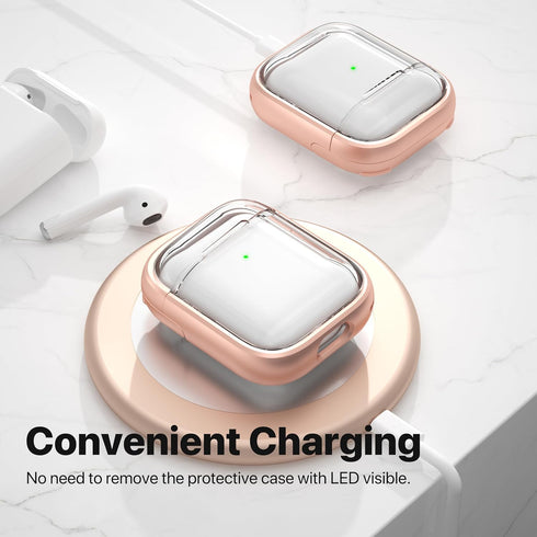 Valkit Clear Case Cover for AirPods 2nd Generation with Lock & Cleaner Kit, Soft Shockproof Case for AirPods 2nd/1st