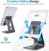 OMOTON Adjustable Tablet Stand for Desk - T2 Tablet Holder with Longer Arms for iPad Pro/Air/Mini, Black