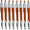 12 Pack 2 in 1 Multi-Function Stylus + Ballpoint Pens for Touchscreen Devices in Black Ink, Orange
