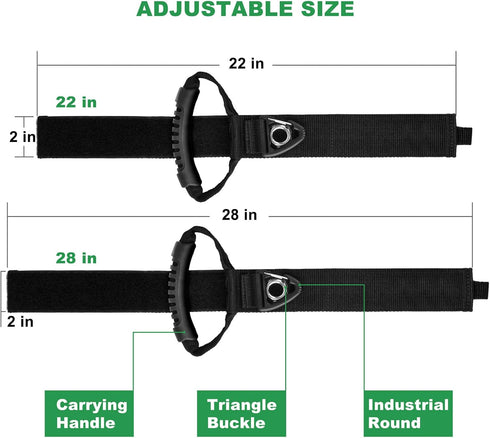 FOLIV 4PCS Heavy Duty Storage Straps, 3 in 1 Multifunction for Cables, Hoses, Ropes, Extension Cord Organizer - 28'' +