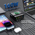 USB Charger Station Multi Port: Desktop 160W Power Fast Charging Hub Wall Block PD 3.0 – 5 Ports with Wireless Pad &