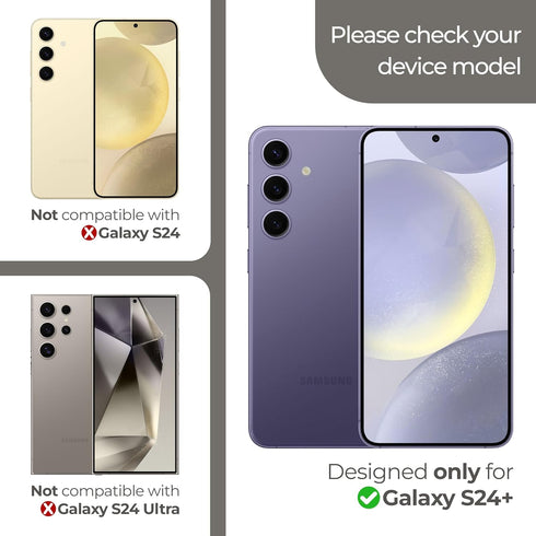ArmorSuit 2 Pack for Samsung Galaxy S24 Plus Screen Protector (6.7") Case Friendly MilitaryShield HD Clear Film - Made in USA