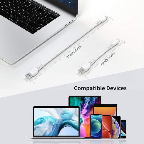 5-Pack 0.5ft iPhone Charge Cable, 6 inch USB to Lightning Cord for Fast Charging, Compatible with iPhone 12, 11 Pro