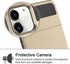 Vofolen iPhone 12 Case 5G Wallet Cover - Anti-Scratch Dual Layer with Credit Card Holder Slot, Gold