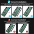 VEGO Protective Armor Case for Galaxy Z Fold 4 with S Pen Holder, Hinge Protection, 360° Ring Kickstand, Green
