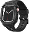 GELISHI Bands for Apple Watch 9/8/7, Rugged Men Sport Band with Protective Case for Apple Watch SE