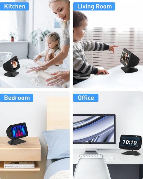 Maxonar Adjustable Stand for Echo Show 5 (3rd Gen), Tilt Swivel Stand with Anti-Slip Base, Strong Magnetic Compatible