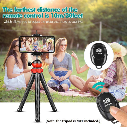 Wireless Camera Remote Shutter Control for iPhone & Android Phones, Portable Selfie Clicker for Photos and Videos