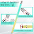 IANFAN 6 2 1 Pcs Stylus Pens for Touch Screens, Tablet Pens with Precision Double Fiber Tips Sensitive in Stylus Pen