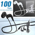 Kanayu 100 Pack Bulk Earbuds for Kids, Individually Bagged Classroom Headphones, Black and White