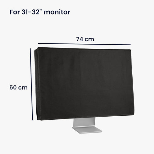 31-32" kwmobile Monitor Cover Compatible with monitor - Dust Cover Computer Screen Protector - Black