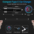 48W Super Fast Car Charger Type C for iPhone 16/16 Pro Max/16 Plus/15, Fast Charging Car Adapter with Built-in Coiled