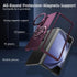 Magnetic Case for Galaxy Z Fold 5 5G, Lightweight Slim Fit Drop Protection Rugged Shockproof Cover - Wine Red