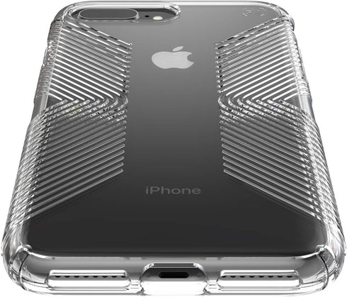 Speck Products Compatible Phone Case for iPhone 8 Plus/iPhone 7 Plus - Presidio Perfect-Clear with Grip