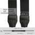 YMTHamaz3 Buckles,Black,55 inch Camera Neck Shoulder Strap for Man Woman Photographers,Wide Strap for SLR DSLR