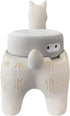 Smart Speaker Table Stand (LLama) for Amazon Echo Dot or Google Home Mini, Durable Poly-Resin
