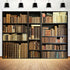 Etsyoki 8X6FT Brown Bookshelf Backdrop Library Modern Retro Bookcase Photography Backdrops Home Office Zoom Meeting