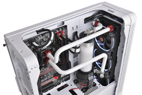 Thermaltake Pacific Red 4 Build-In O-Rings C-ProG1/4 PETG 16mm OD Compression Fitting CL-W209-CU00RE-A