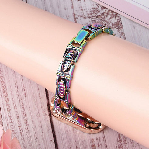 Butterfly Bands for Apple Watch 38mm 40mm 41mm, Dressy Shiny Diamond Metal iWatch Bands for Women, Stylish Jewelry Strap