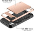Vofolen Case for iPhone Xs Max, Wallet Card Holder Sliding Cover, Dual Layer Protective Hard Shell Hybrid TPU