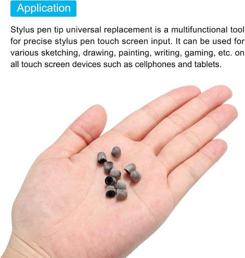 MECCANIXITY 20pcs 5mm/6mm Stylus Pen Fine Tips, Conductive Fiber Capacitive Touch Screen Pen Tip Universal Replacement