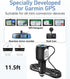Dash Cam Charger Cable, 11.5FT Mini USB for 12V-24V Cars & Trucks, 3-in-1 Charging for Dash Cam, GPS Navigator, Mobile Phones & Other Devices