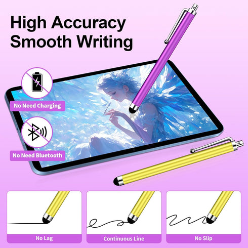 YITIAOXIAOYU 40 Pack Screens,10 Stylus Pen,High Precision and Sensitivity Stylus for Everyday Writing/Drawing,Universal