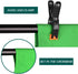 EMART 5x7ft 2 Green Screen Backdrop, Polyester Wrinkle-Resistant Curtain Fabric, Chroma-Key greenscreen Cloth Sheet