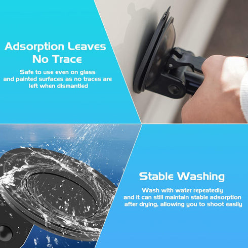 Suction Cup Mount for DJI Osmo Pocket 3, Action Camera Car Windshield Holder for GoPro Hero