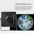 REVOTECH Mini Fisheye Security IP Camera, HD 3MP Indoor Camera with 1.44mm Lens, 180 Degree Wide Angle P2P Remote View